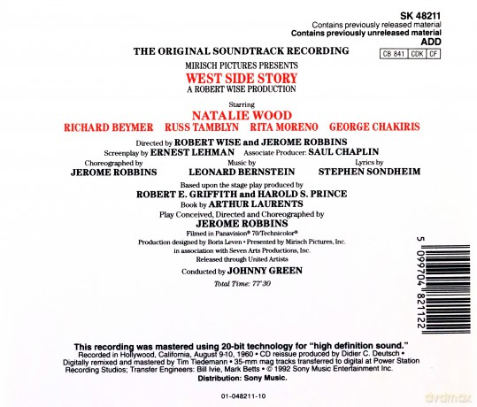 Leonard Bernstein (1918-1990): West Side Story (Original Soundtrack) [CD]