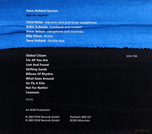 Dave Holland Quintet: Not For Nothin' [CD]