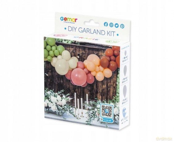 Girlanda balonowa DIY Boho, 65 szt.