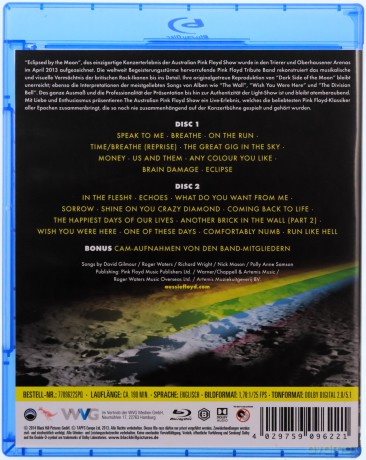 The Australian Pink Floyd Show - Eclipsed By The Moon,, Live in Germany [2xBlu-Ray]