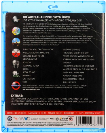 The Australian Pink Floyd Show, Live at Hammersmith Apollo 2011 [Blu-Ray]