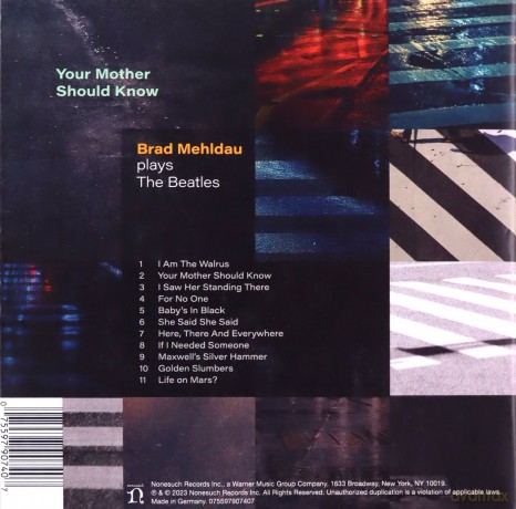 Brad Mehldau: Your Mother Should Know: Brad Mehldau Plays The Beatles [CD]