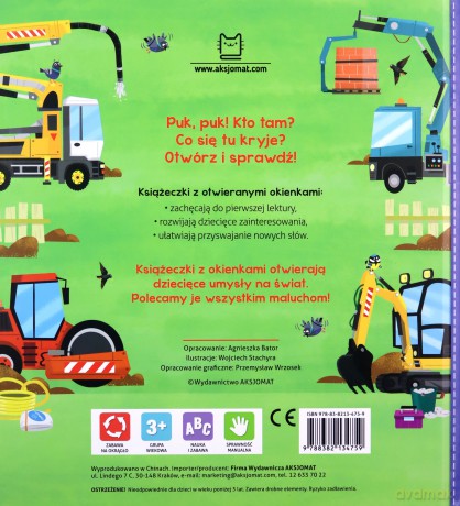 Książeczka z okienkami. Na budowie - Agnieszka Bator [KSIĄŻKA]