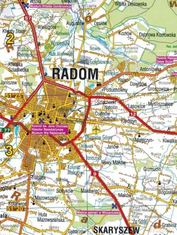 Mapa - Małopolski Przełom Wisły 1:150 000