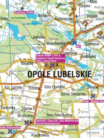 Mapa - Małopolski Przełom Wisły 1:150 000