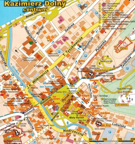 Mapa - Małopolski Przełom Wisły 1:150 000