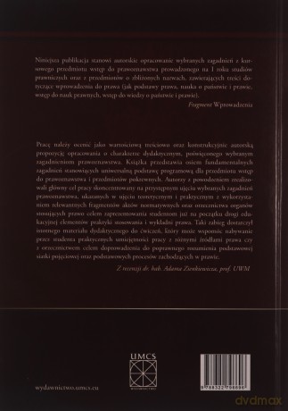 Wstęp do prawoznawstwa. Materiały dydaktyczne [KSIĄŻKA]