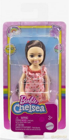 Lalka Barbie Chelsea i przyjaciele Lalka - Sukienka w wiśnie