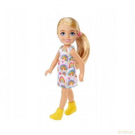 Lalka Barbie Chelsea i przyjaciele Sukienka w tęczę