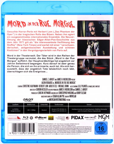 Murders in the Rue Morgue (Zabójstwa przy Rue Morgue) [Blu-Ray]