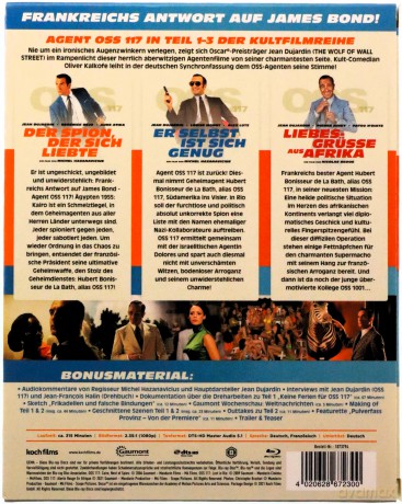 The OSS 117: The Trilogy (OSS 117: Kair, gniazdo szpiegów / OSS 117: Rio nie odpowiada / Agent specjalny: Misja Afryka) [3xBlu-Ray]