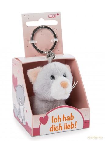 NICI Wieszak/brelok na klucze Kot 6 cm Ich hab dich lieb! in gift box