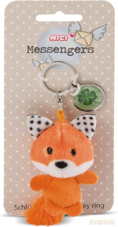 NICI Wieszak/brelok na klucze Lis 7 cm Cloverleaf symbol