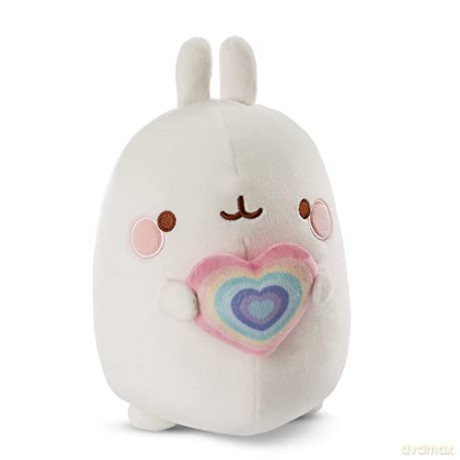 NICI Molang 16 cm rainbow heart in gift box