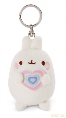 NICI Molang rainbow heart 8 cm
