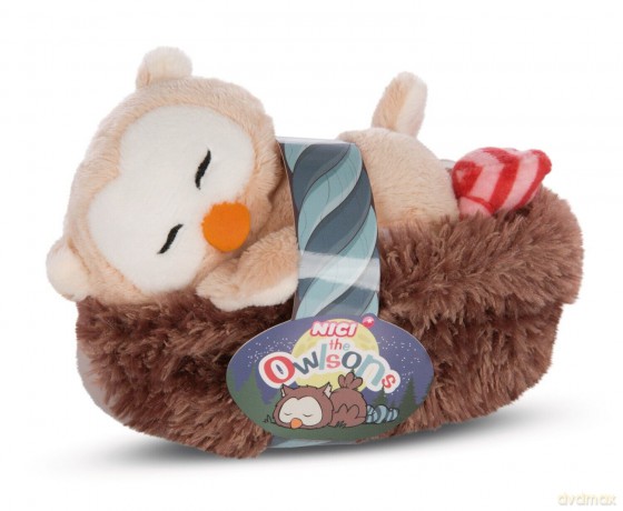 NICI Sowa Owluna 12 cm śpiąca w gniazdku