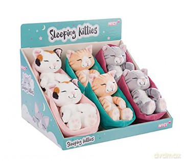 NICI Sleeping Kitties Kot 16 cm 3 colors 2 pcs