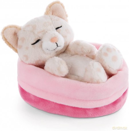 NICI Przytulanka Kot w lamparcie łaty śpiący w koszyczku 12 cm in