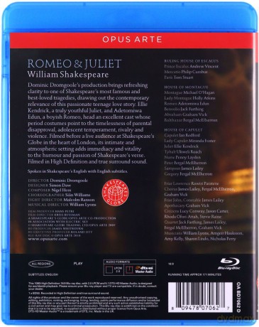Shakespeare's Globe: Comedy, Romance, Tragedy [Blu-Ray]