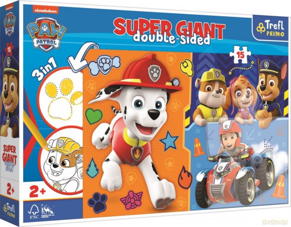 Puzzle 15 GIANT Poznaj Psi Patrol