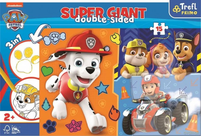 Puzzle 15 GIANT Poznaj Psi Patrol
