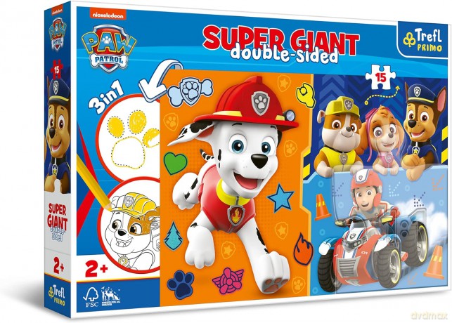 Puzzle 15 GIANT Poznaj Psi Patrol