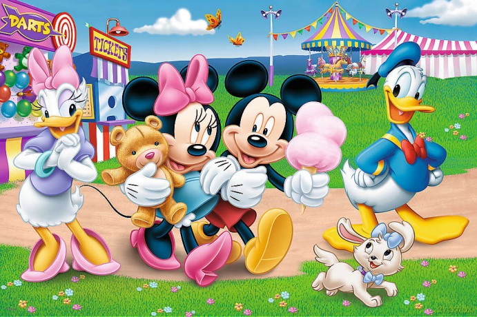 Puzzle 24 Super Maxi Mickey w wesołym miasteczku