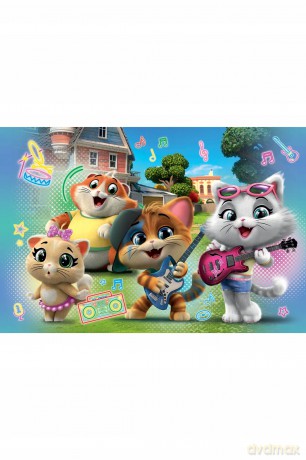 Puzzle 24 Super Maxi Radosne koty Rainbow