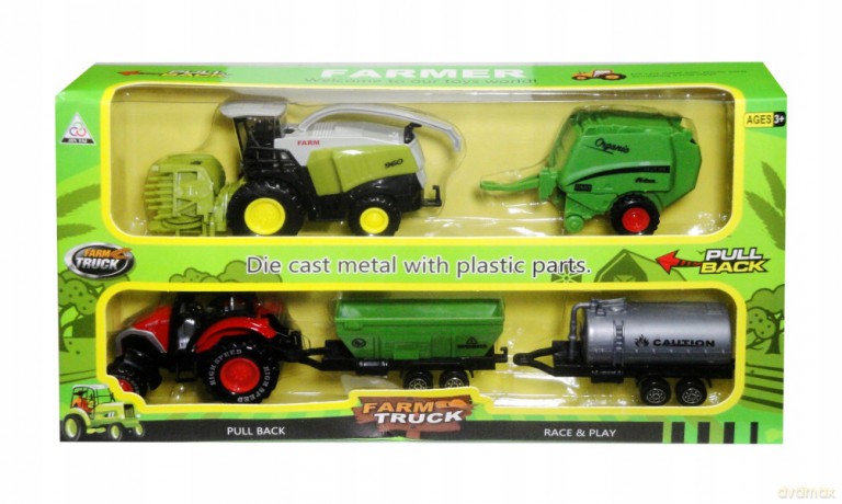Traktor z przyczepami