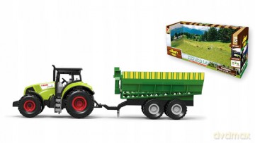 Traktor z przyczepą światło i dźwięk