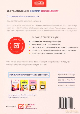 Język angielski. Egzamin ósmoklasisty. Przykładowe arkusze egzaminacyjne - Alicja Berman, Marek Kowalik [KSIĄŻKA]