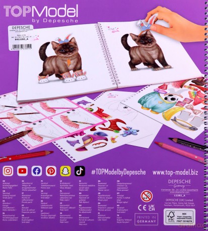 Szkicownik Kitty TOP Model z naklejkami 12282A
