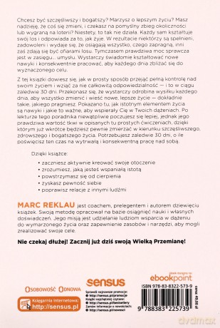 Zmień swoje nawyki w 30 dni. Jak w prosty sposób przejąć kontrolę nad własnym życiem - Marc Reklau [KSIĄŻKA]