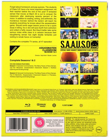 Assassination Classroom: The Complete Series [8xBlu-Ray]