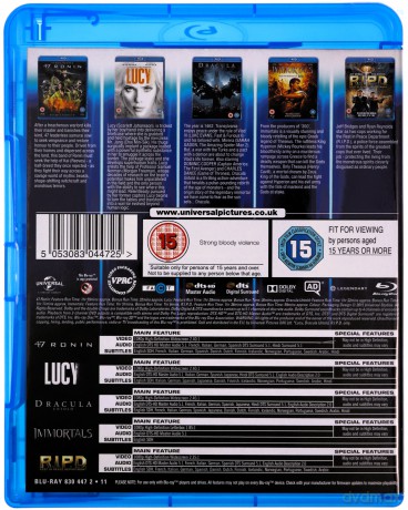 47 Ronin / Lucy / Dracula Untold / Immortals / R.I.P.D. (47 roninów / Lucy / Dracula: Historia nieznana / Immortals. Bogowie i herosi / R.I.P.D. - Agenci z zaświatów) [5xBlu-Ray]