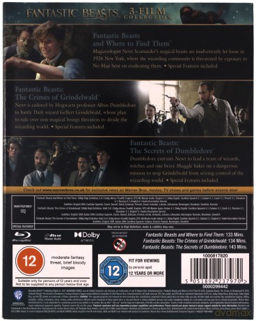 Fantastic Beasts 1-3 Trilogy Collection (Fantastyczne zwierzęta 1-3) [3xBlu-Ray]