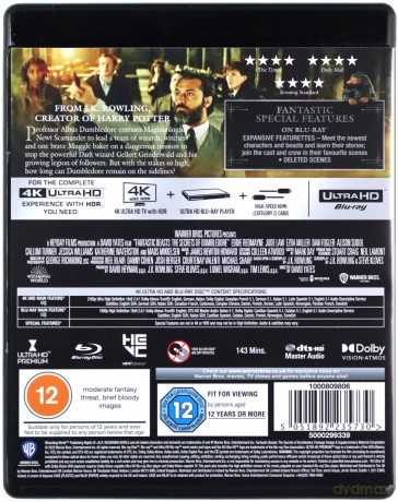 Fantastic Beasts: The Secrets of Dumbledore (Fantastyczne zwierzęta: Tajemnice Dumbledore'a) [Blu-Ray 4K]+[Blu-Ray]