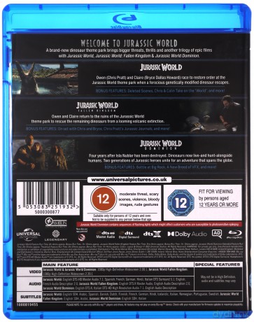 Jurassic World Trilogy [3xBlu-Ray]