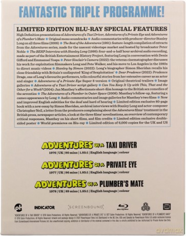 Stanley Long's Adventures: A Seventies Sex Comedy Threesome [3xBlu-Ray]