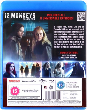 12 Monkeys: The Complete Series (12 małp) [Blu-Ray]