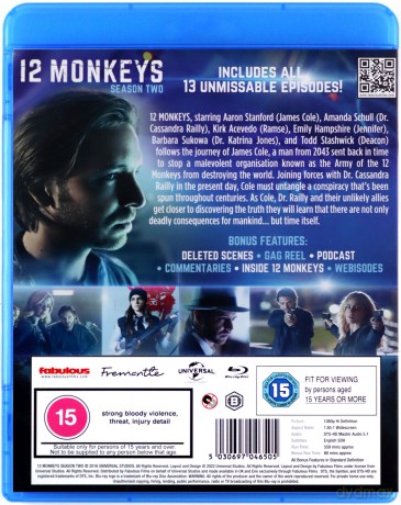 12 Monkeys: The Complete Series (12 małp) [Blu-Ray]