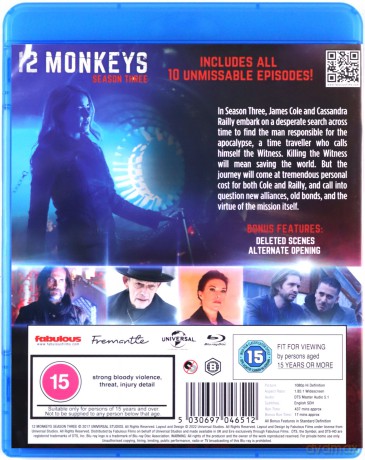 12 Monkeys: The Complete Series (12 małp) [Blu-Ray]