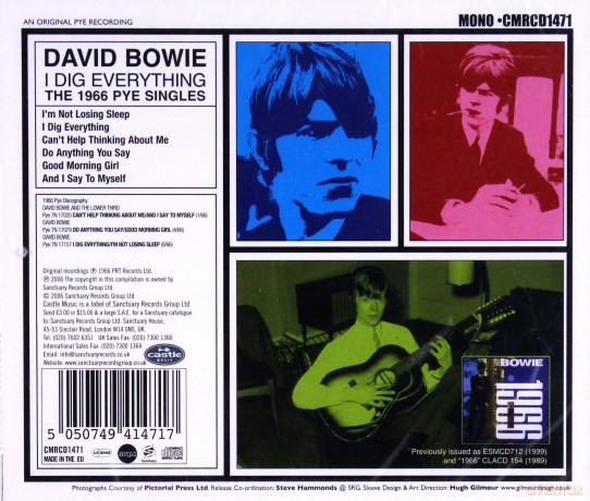 David Bowie: I Dig Everything [CD]