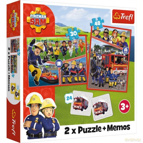 TREFL 2w1 memos Drużyna Strażaka Sama [PUZZLE]
