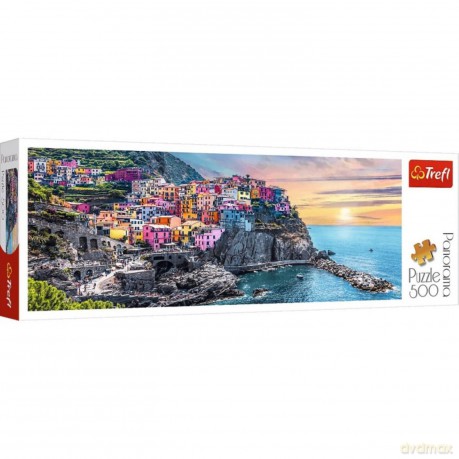 TREFL 500 el. Panorama Vernazza o zachodzie słońca, Włochy [PUZZLE]