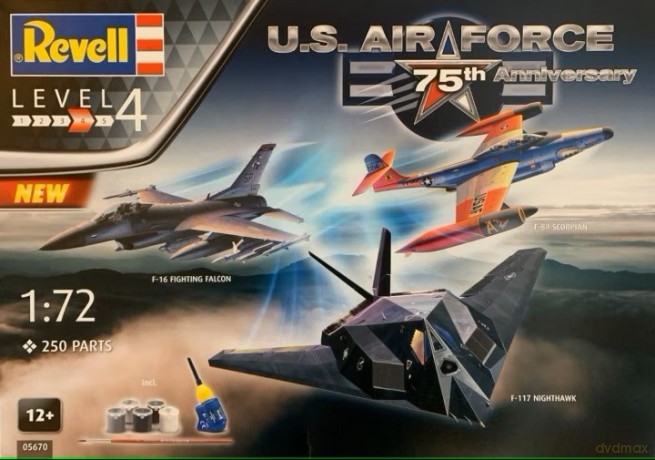 Zestaw upominkowy Samoloty US Air Force 75TH 1/72