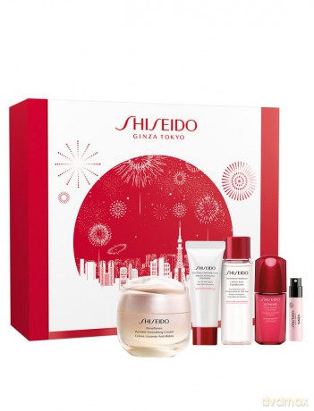Shiseido Set (Benefiance Wrinkle Smoothing Cream 50 ml+Clarifying Cleansing Foam 15 ml+Treatment Softener 30 ml+Ultimune Power Infusing Concentrate 10 ml+Ginza Woda perfumowana 0,8ml)
