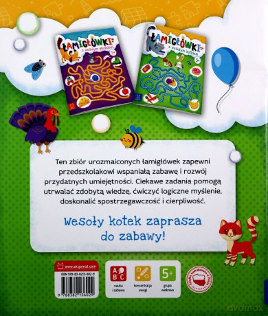 Łamigłówki z wesołym kotkiem 5+ [KSIĄŻKA]