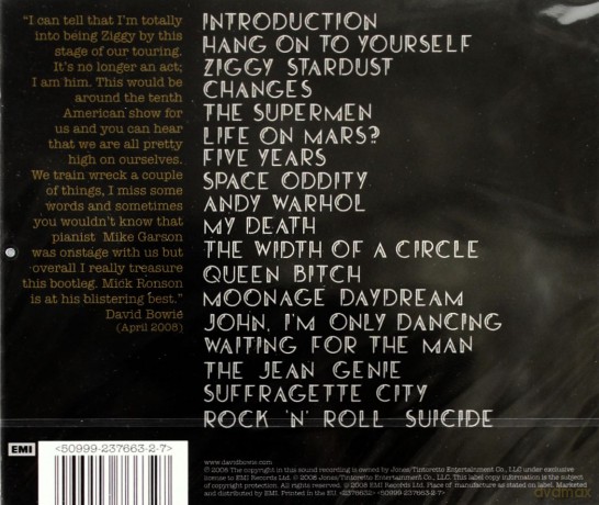 David Bowie: Live In Santa Monica '72 [CD]