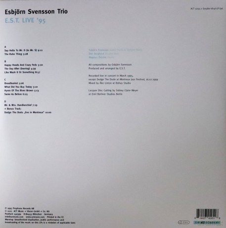Esbjörn Svensson Trio: E.S.T. Live '95 [2xWinyl]
